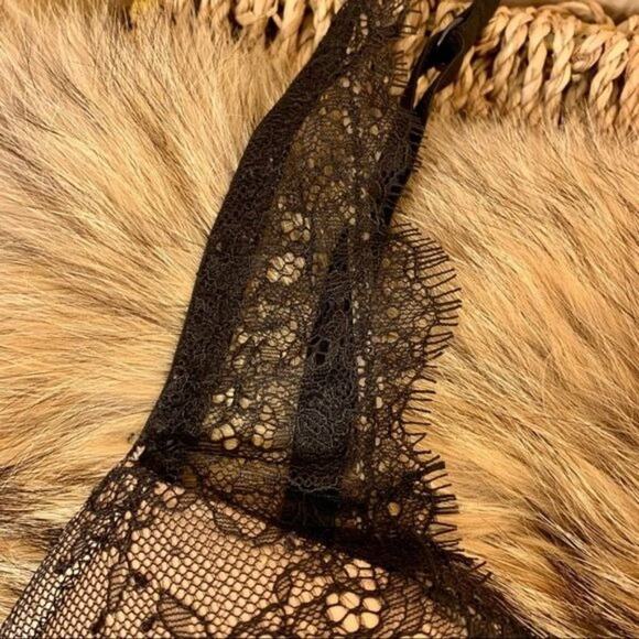 Victorias Secret Very Sexy Lace Push-up Bra Black Lace Overlay Nude Tan Size 32C - Picture 5 of 9